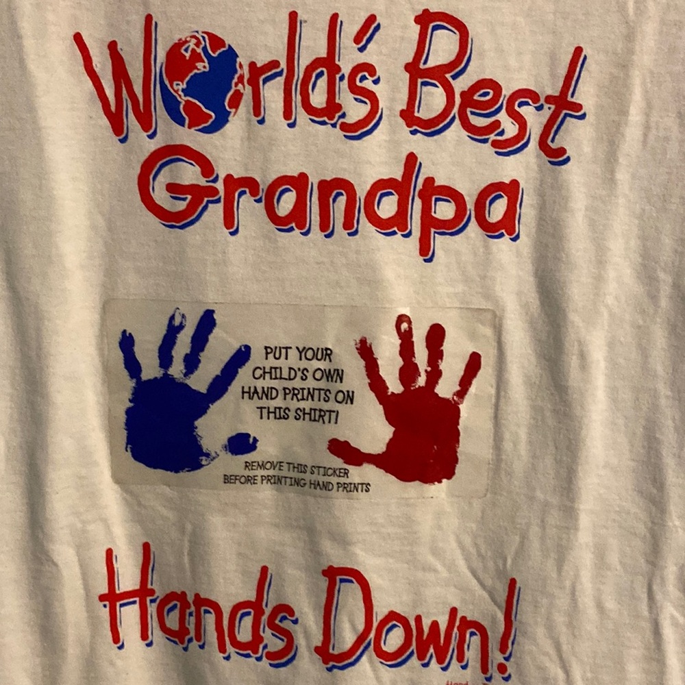 Nwt men’s white best grandpa tshirt